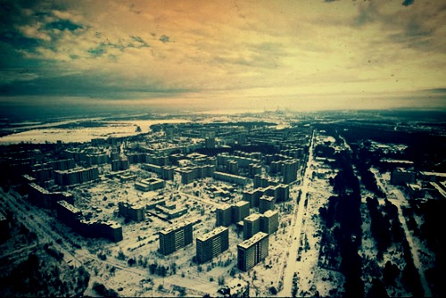 Empty Streets of Pripyat Ghost Town